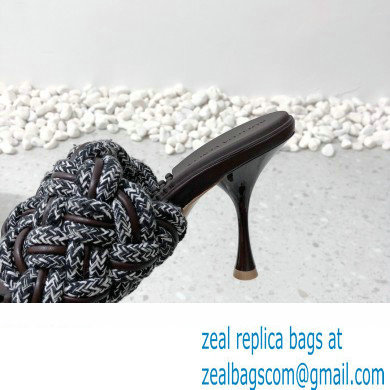 Bottega Veneta Heel 9cm Lido Braided Intrecciato Mules Sandals Coffee 2022