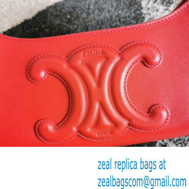 CELINE SHOULDER BAG CUIR TRIOMPHE in Smooth Calfskin RED