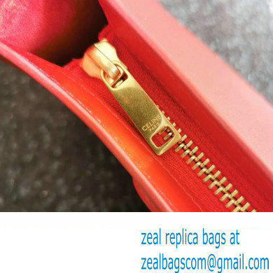 CELINE SHOULDER BAG CUIR TRIOMPHE in Smooth Calfskin RED