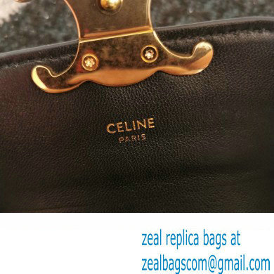 CELINE mini Triomphe Bag in shiny calfskin black