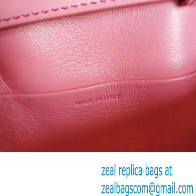 CELINE mini Triomphe Bag in shiny calfskin pink