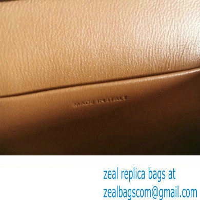 CELINE mini Triomphe Bag in shiny calfskin tan