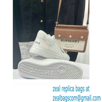 Celine Ct-02 Mid Sneakers With Velcro In Calfskin White 2022