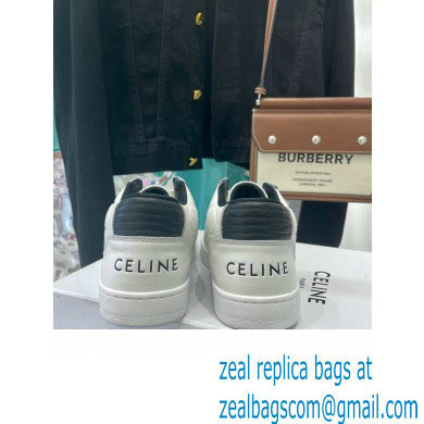 Celine Ct-02 Mid Sneakers With Velcro In Calfskin White/Black 2022