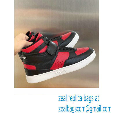 Celine High Sneakers Ct-03 With Velcro In Calfskin Black/Red 2022