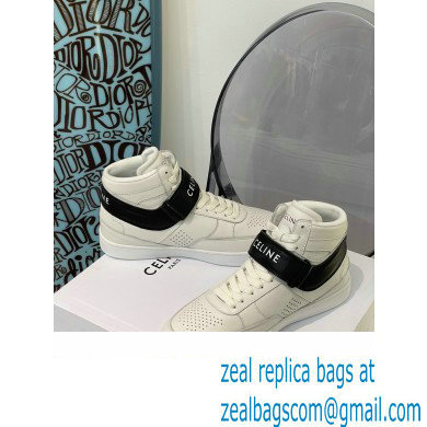 Celine High Sneakers Ct-03 With Velcro In Calfskin White/Black 2022