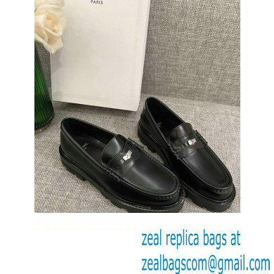 Celine Margaret Penny Chunky Loafers In Polished Bull Black 2022