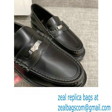 Celine Margaret Penny Chunky Loafers In Polished Bull Black 2022 - Click Image to Close