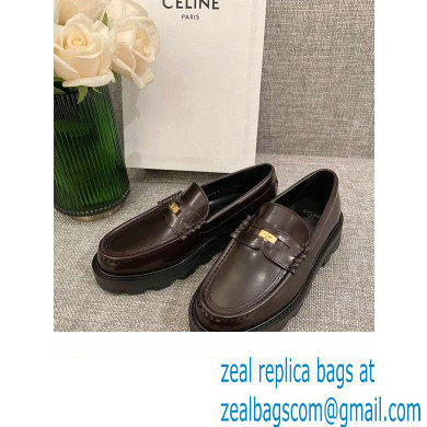 Celine Margaret Penny Chunky Loafers In Polished Bull Coffee 2022