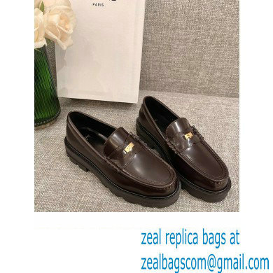 Celine Margaret Penny Chunky Loafers In Polished Bull Coffee 2022