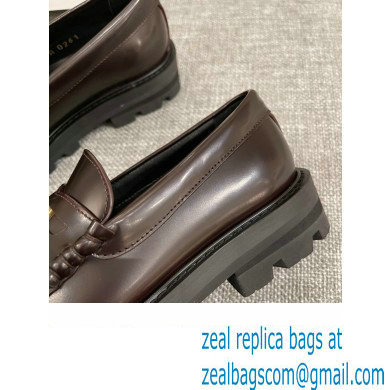 Celine Margaret Penny Chunky Loafers In Polished Bull Coffee 2022