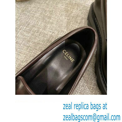 Celine Margaret Penny Chunky Loafers In Polished Bull Coffee 2022