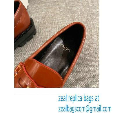 Celine Margaret Penny Chunky Loafers In Polished Bull Tan 2022