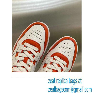 Celine Trainer Low Lace-up Sneakers In Calfskin White/Orange 2022 - Click Image to Close