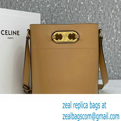 Celine bucket maillon Triomphe calfskin bag apricot - Click Image to Close