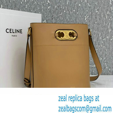 Celine bucket maillon Triomphe calfskin bag apricot - Click Image to Close