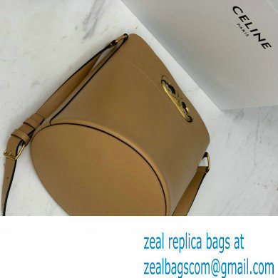 Celine bucket maillon Triomphe calfskin bag apricot