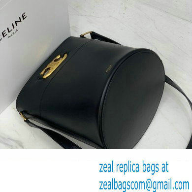 Celine bucket maillon Triomphe calfskin bag black