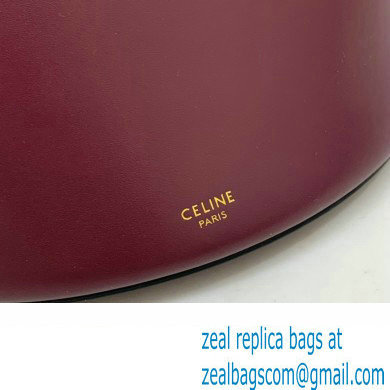 Celine bucket maillon Triomphe calfskin bag burgundy