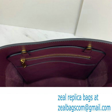 Celine bucket maillon Triomphe calfskin bag burgundy