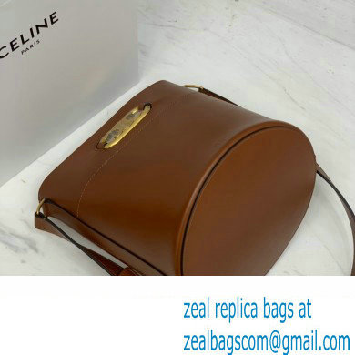 Celine bucket maillon Triomphe calfskin bag tan