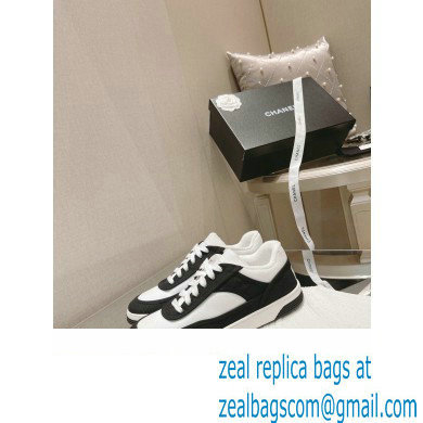 Chanel Canvas Logo Sneakers White/Black 2022