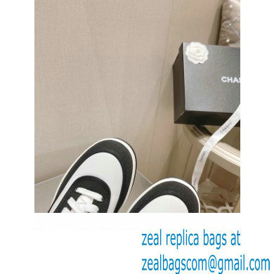 Chanel Canvas Logo Sneakers White/Black 2022