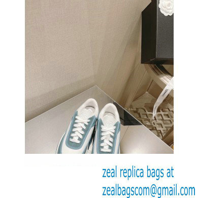 Chanel Canvas Logo Sneakers White/Green 2022