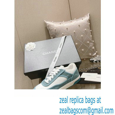 Chanel Canvas Logo Sneakers White/Green 2022