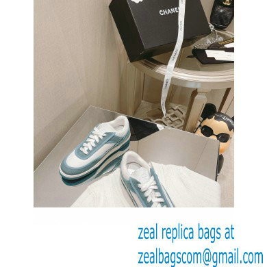 Chanel Canvas Logo Sneakers White/Green 2022