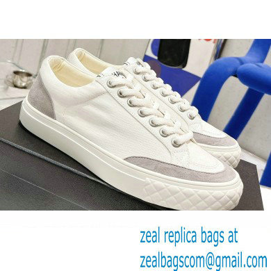 Chanel Canvas and Suede Sneakers White/Gray 2022