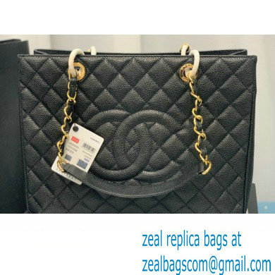 Chanel GST Shopping Tote Bag A50995 in Caviar Leather Black/Gold