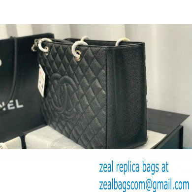Chanel GST Shopping Tote Bag A50995 in Caviar Leather Black/Silver