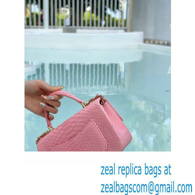 Chanel Python Coco Handle Mini Flap Bag with Top Handle 08