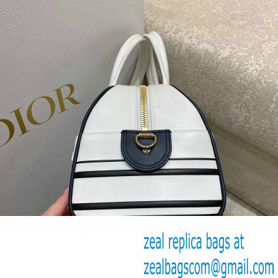 Dior Medium Vibe Zip Bowling Bag White 2022 - Click Image to Close