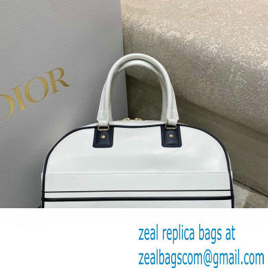 Dior Medium Vibe Zip Bowling Bag White 2022