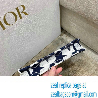 Dior Mini Book Tote Bag in Dior etoile Embroidery Blue/White 2022 - Click Image to Close