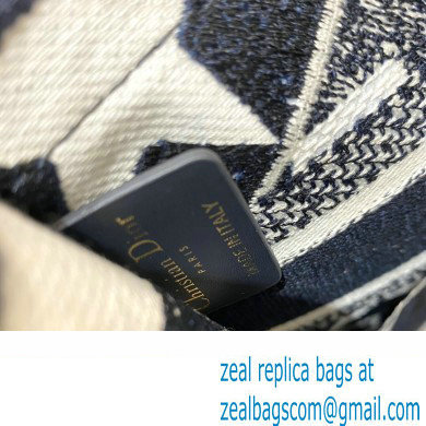 Dior Mini Book Tote Bag in Dior etoile Embroidery Blue/White 2022