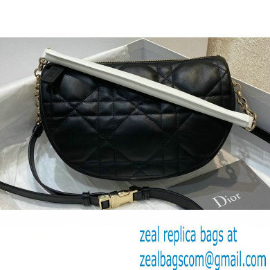 Dior Small Vibe Hobo Bag in Cannage Lambskin Black 2022