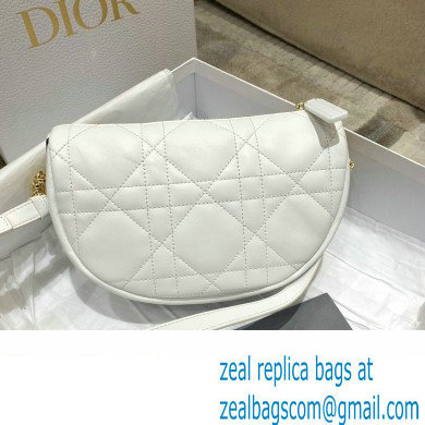 Dior Small Vibe Hobo Bag in Cannage Lambskin White/Black 2022 - Click Image to Close