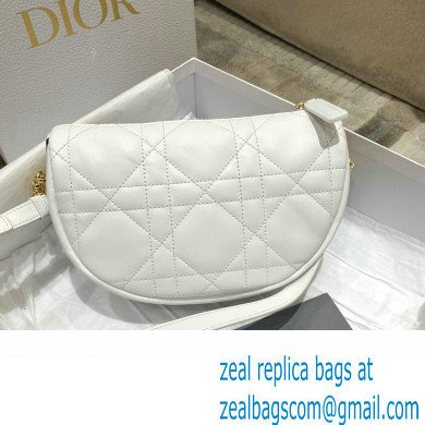 Dior Small Vibe Hobo Bag in Cannage Lambskin White/Black 2022