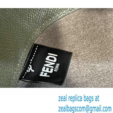 Fendi Pomodorino Drawstring Mini Bucket Bag Leather Dark Green 2022