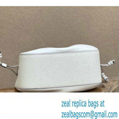 Fendi Pomodorino Drawstring Mini Bucket Bag Leather White 2022