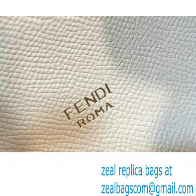 Fendi Pomodorino Drawstring Mini Bucket Bag Leather White 2022
