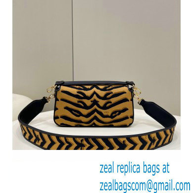 Fendi Tiger motif fabric Medium Baguette Bag 2022