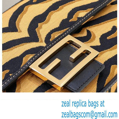 Fendi Tiger motif fabric Medium Baguette Bag 2022
