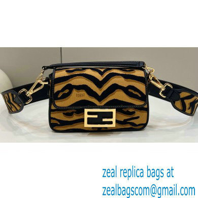 Fendi Tiger motif fabric Mini Baguette Bag 2022