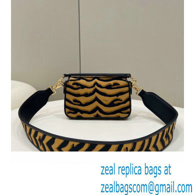 Fendi Tiger motif fabric Mini Baguette Bag 2022