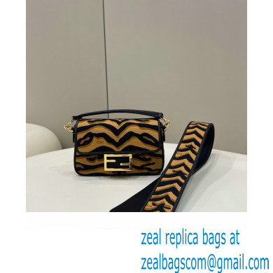 Fendi Tiger motif fabric Mini Baguette Bag 2022