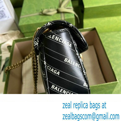 GUCCI X BALENCIAGA The Hacker Project small GG Marmont bag 443497 BLACK 2022